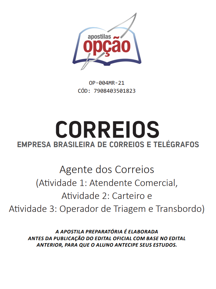 Apostila 2024 Correios Nível Médio