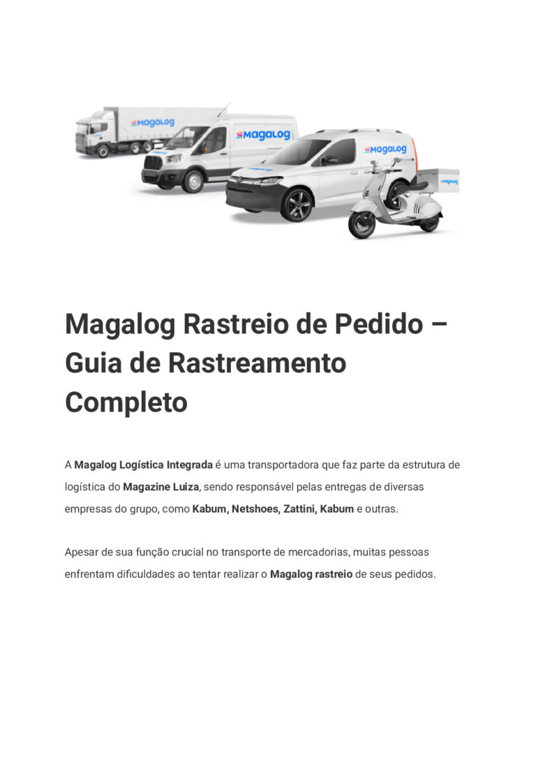 Magalog Rastreio de Pedido – Guia de Rastreamento Completo