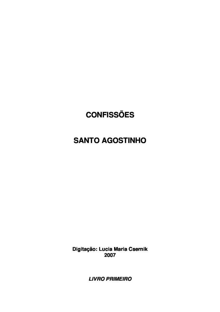Confissões – Santo Agostinho