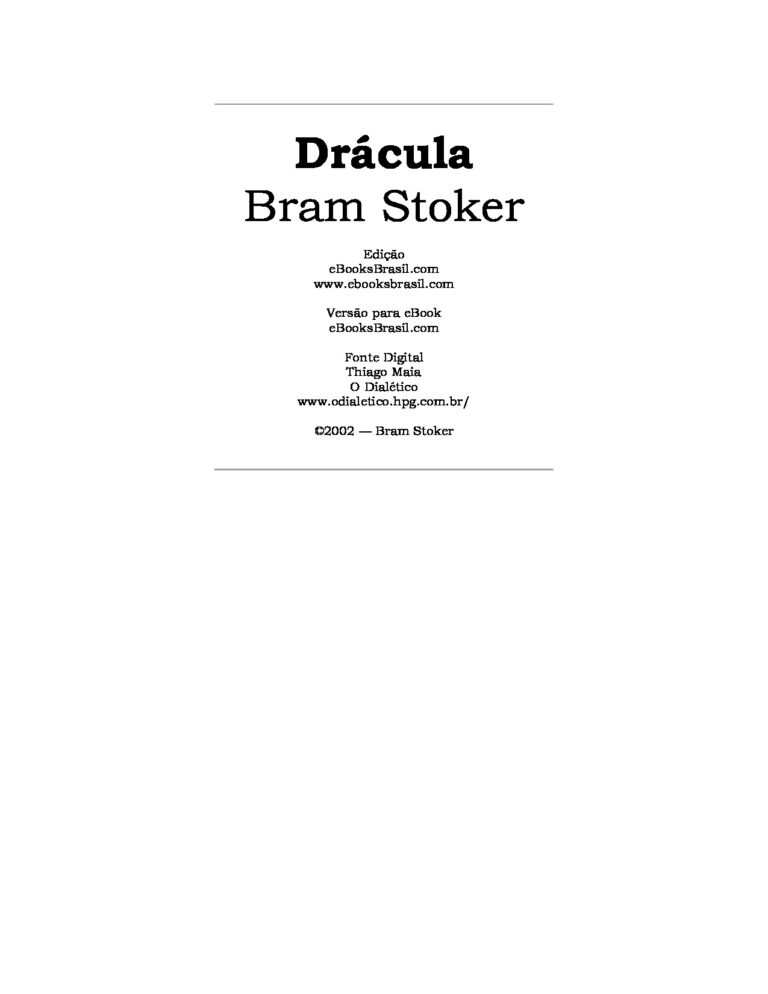 Drácula – Bram Stoker