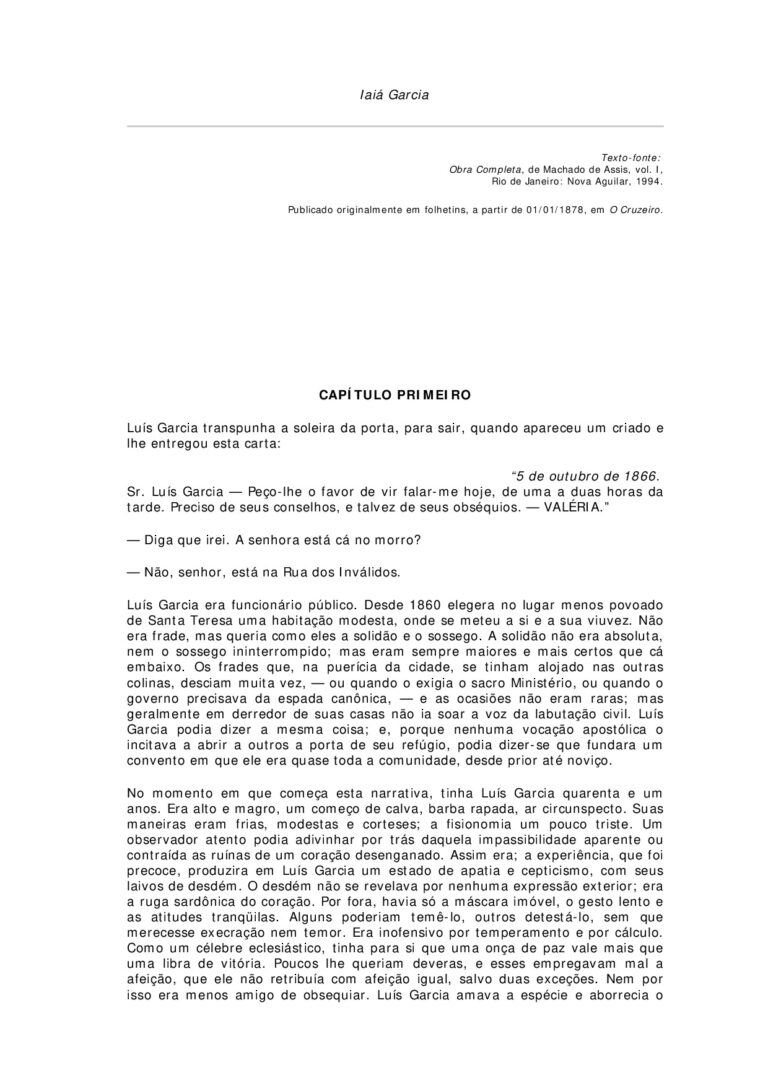 Iaiá Garcia – Machado de Assis