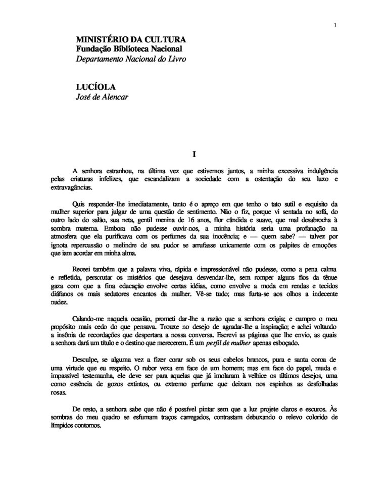 Luciola – José de Alencar